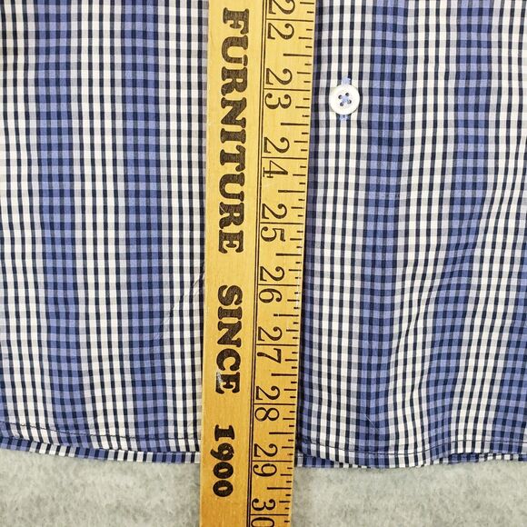 Tommy Bahama Geometric‎ Dress Shirt Mens Large Blue Check Retro Funky Resortwear - Picture 5 of 5